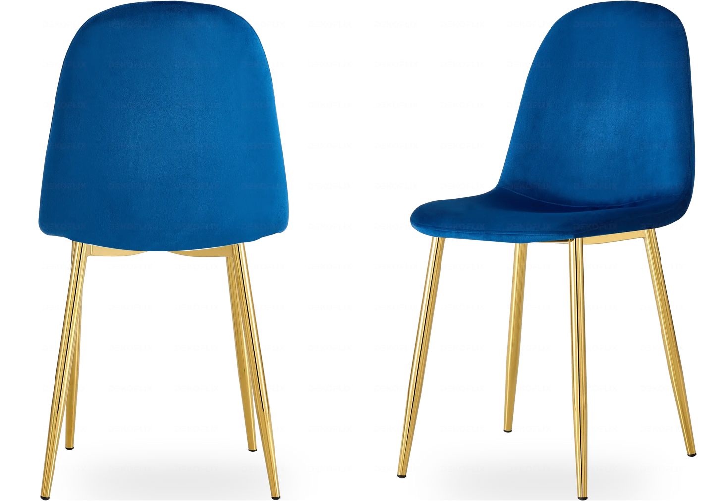 Chaises scandinave dorée bleu LOA New Design