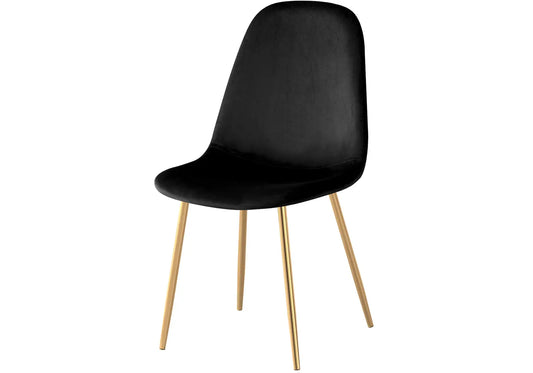 Chaises scandinave dorée noir LOA New Design