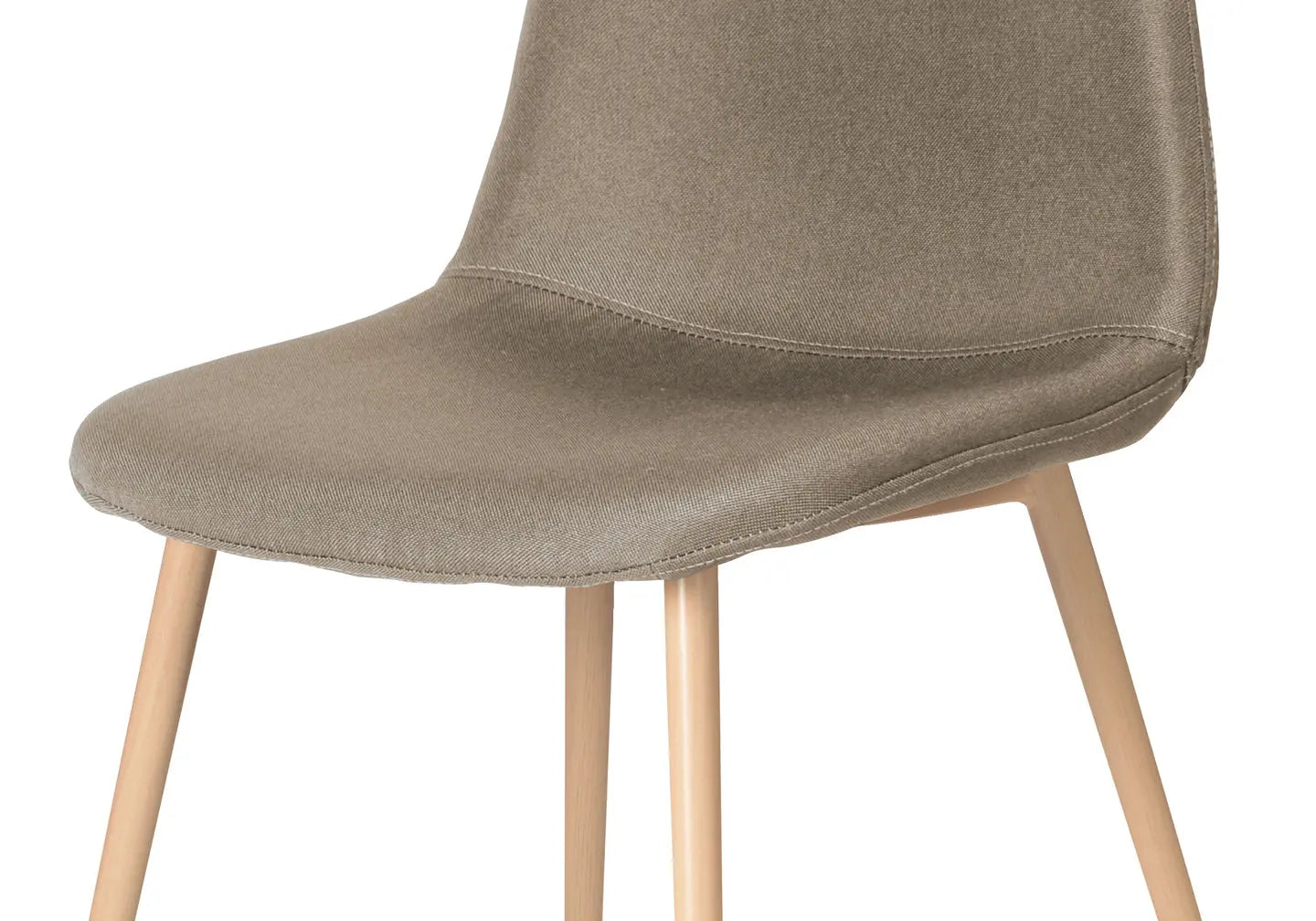 Chaises scandinave tissu taupe LOA (Lot de 4) New Design