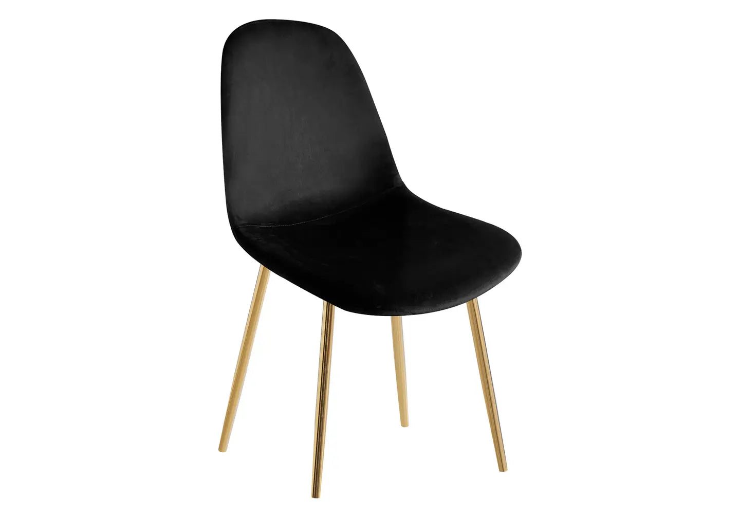 Chaises scandinave velours noir LOA (Lot de 6) New Design