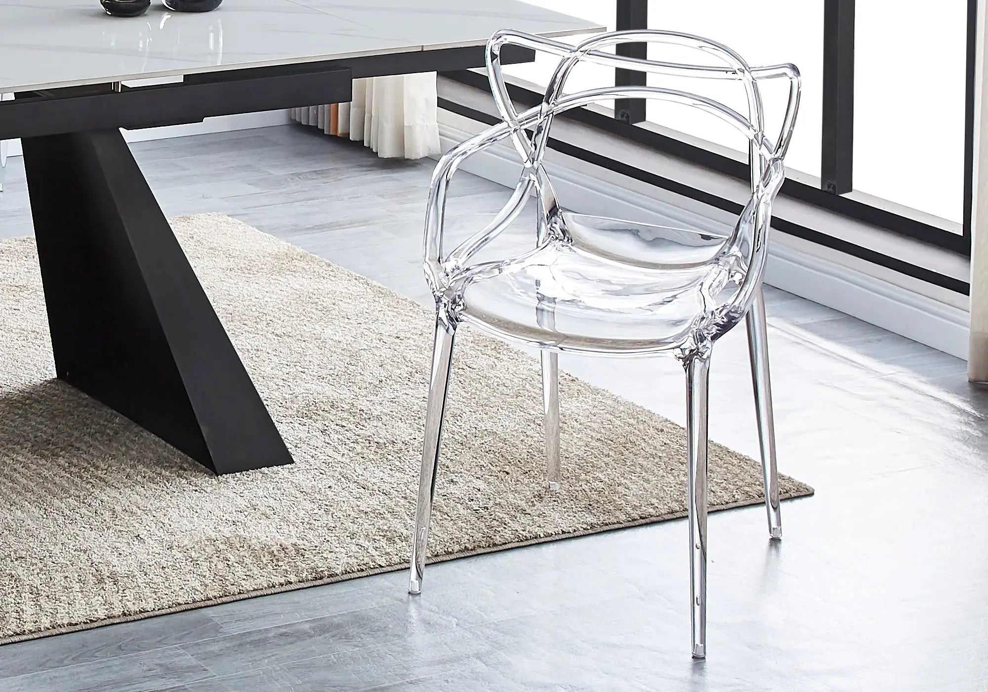 Chaise Transparente Polycarbonate LUCIENNE - Fumè (fr Chaise Transparente Polycarbonate LUCIENNE - Fumè (fr