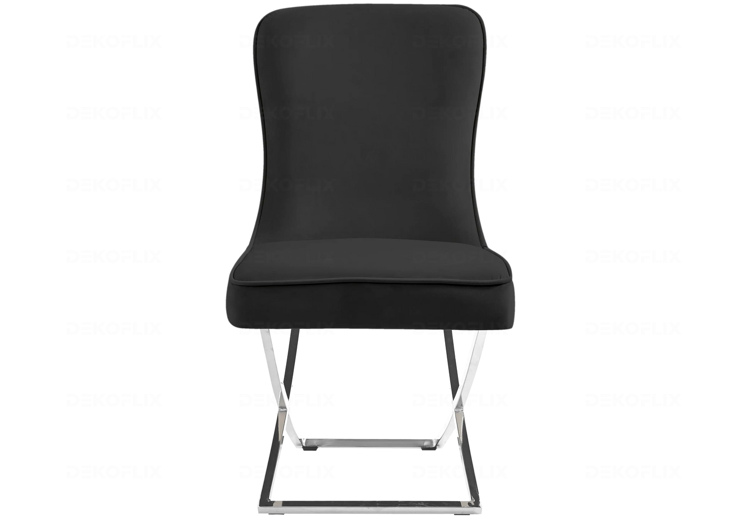 Chaises velours noir avec poignée design URSI New Design