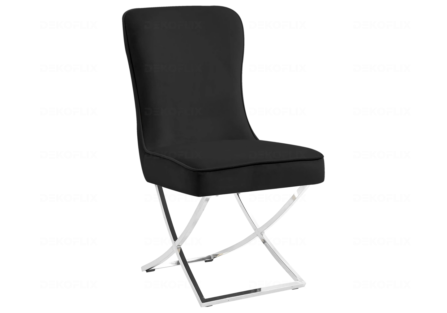 Chaises velours noir avec poignée design URSI New Design