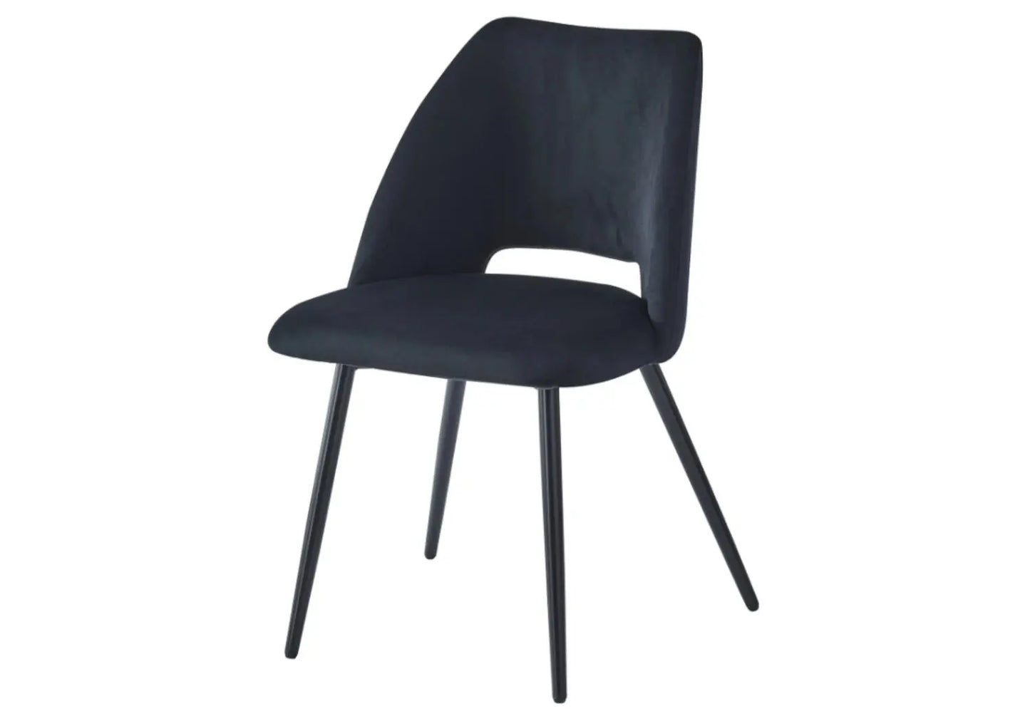 Chaises velours noir noir LEONI (lot 4) New Design