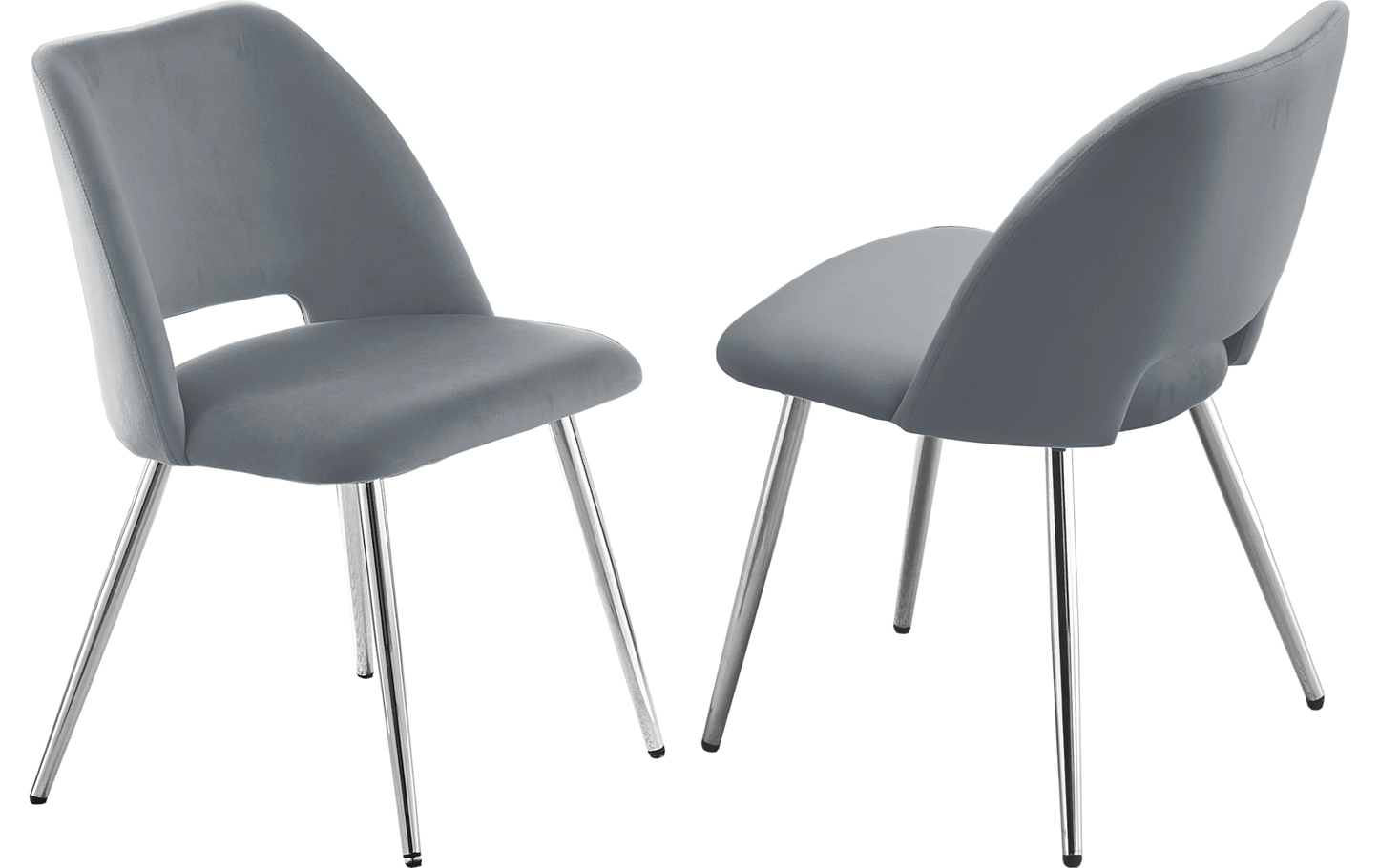 Ensemble table marbre beige et chaises argent – Kara