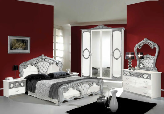 Chambre capitonné blanc argent SIBILLA Italian TL