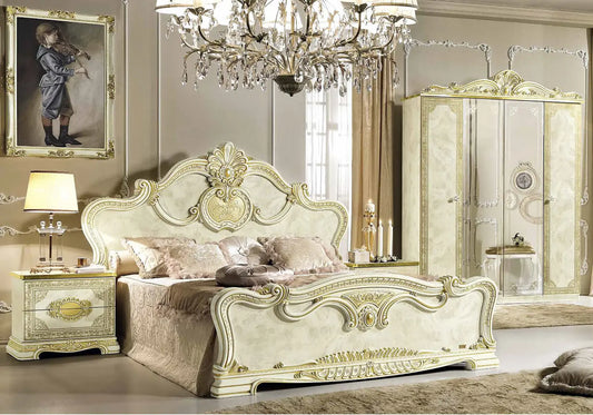 Chambre complète baroque laqué or ivoire KOBA CG Italy