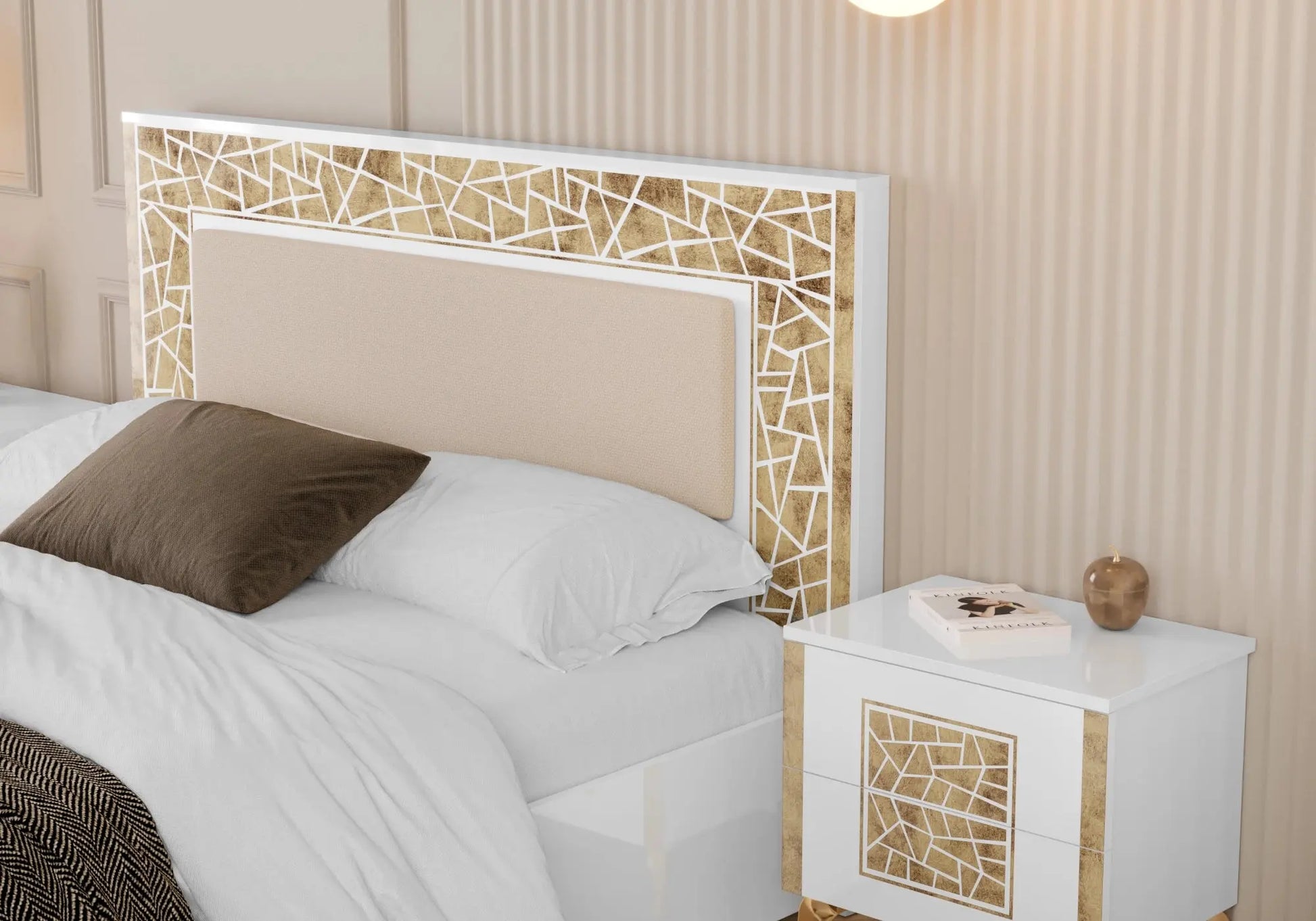 Chambre complète blanc doré STELLA Italian TL