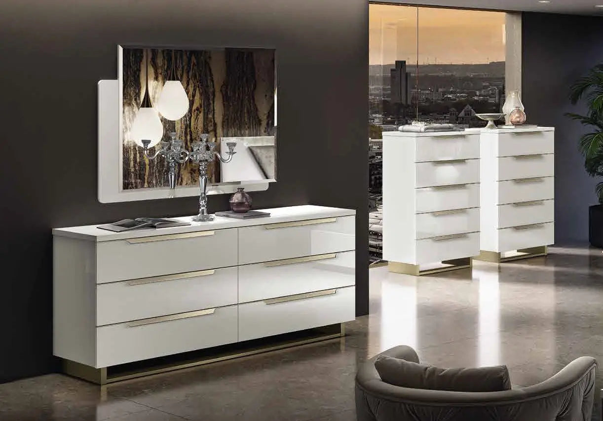 Chambre complète capitonné blanc LADY CG Italy