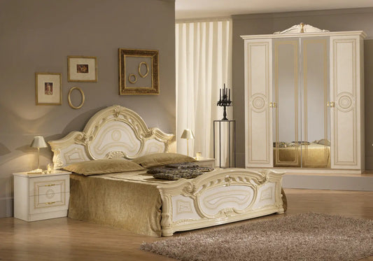 Chambre complète laquée beige LOIS Made in Italy
