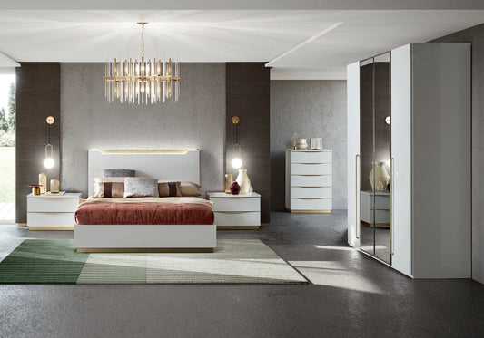 Chambre complète laquée blanc XENA CG Italy