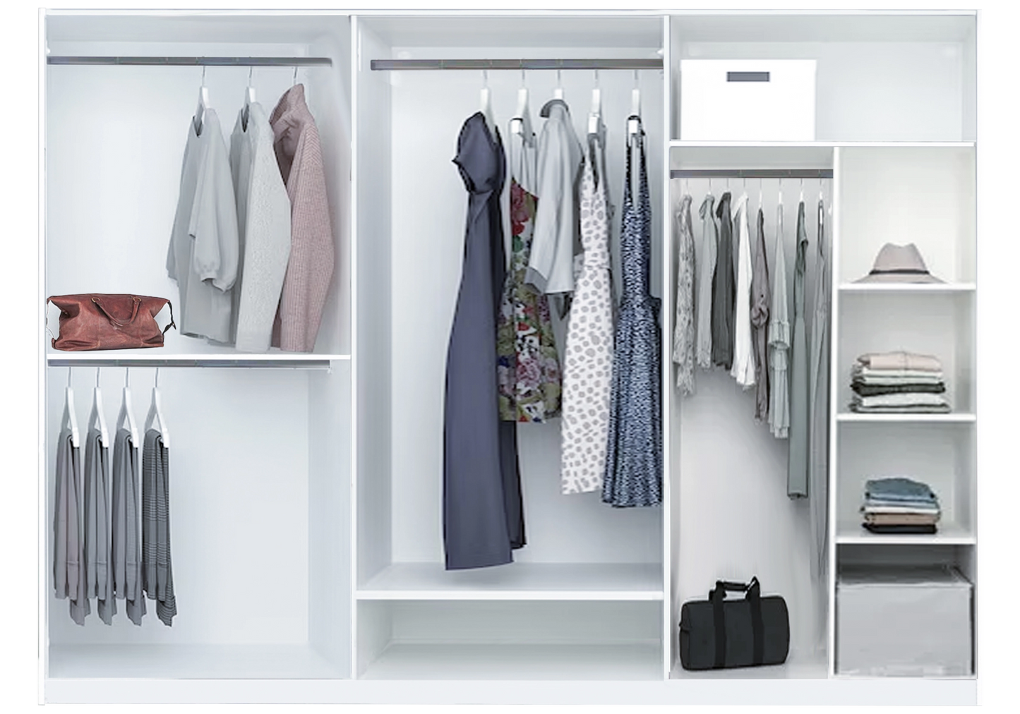 Chambre complète marbre gris doré LED – AMIRA