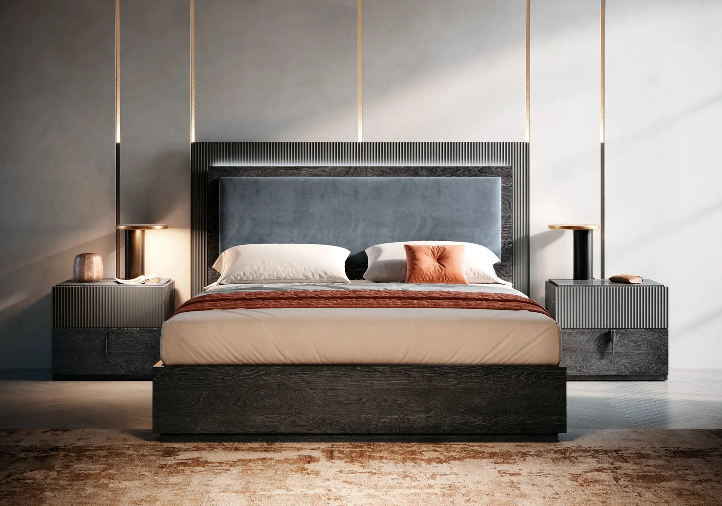 Chambre complète modern capitonné ROMY CG Italy