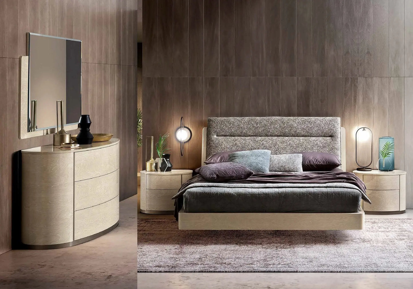 Chambre complète modern sable MIYA CG Italy