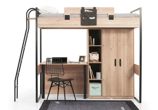 Chambre jeune modulaire chêne SMART, élégance moderne fonctionnelle