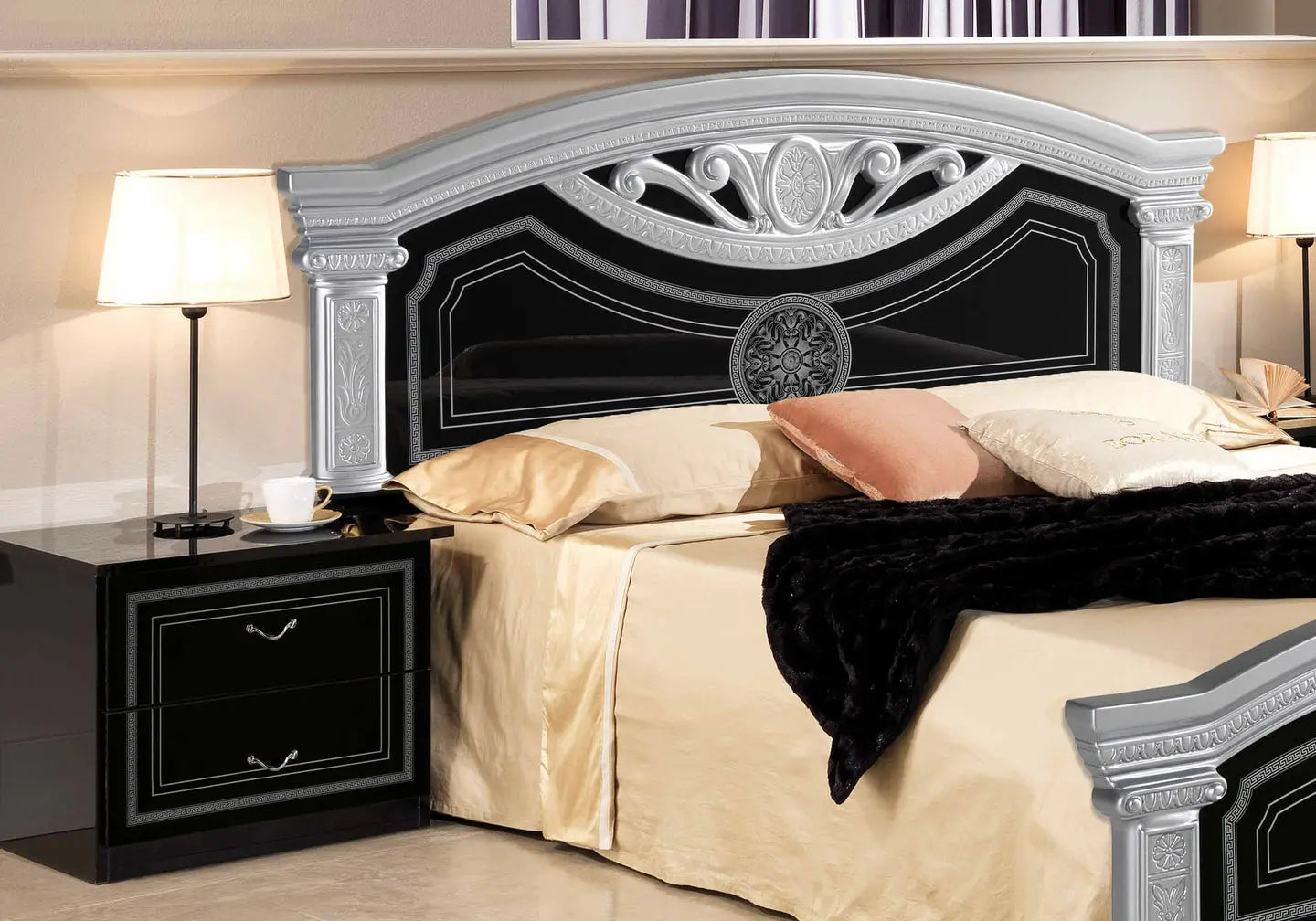 Chambre versace noir argent ROMA Italian TL