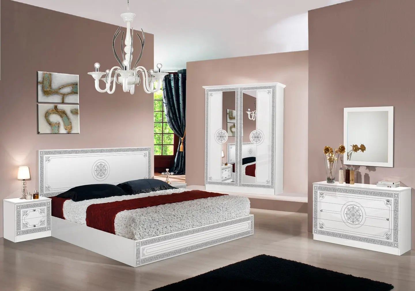 Chambre versace pas cher blanc LUNA Italian TL