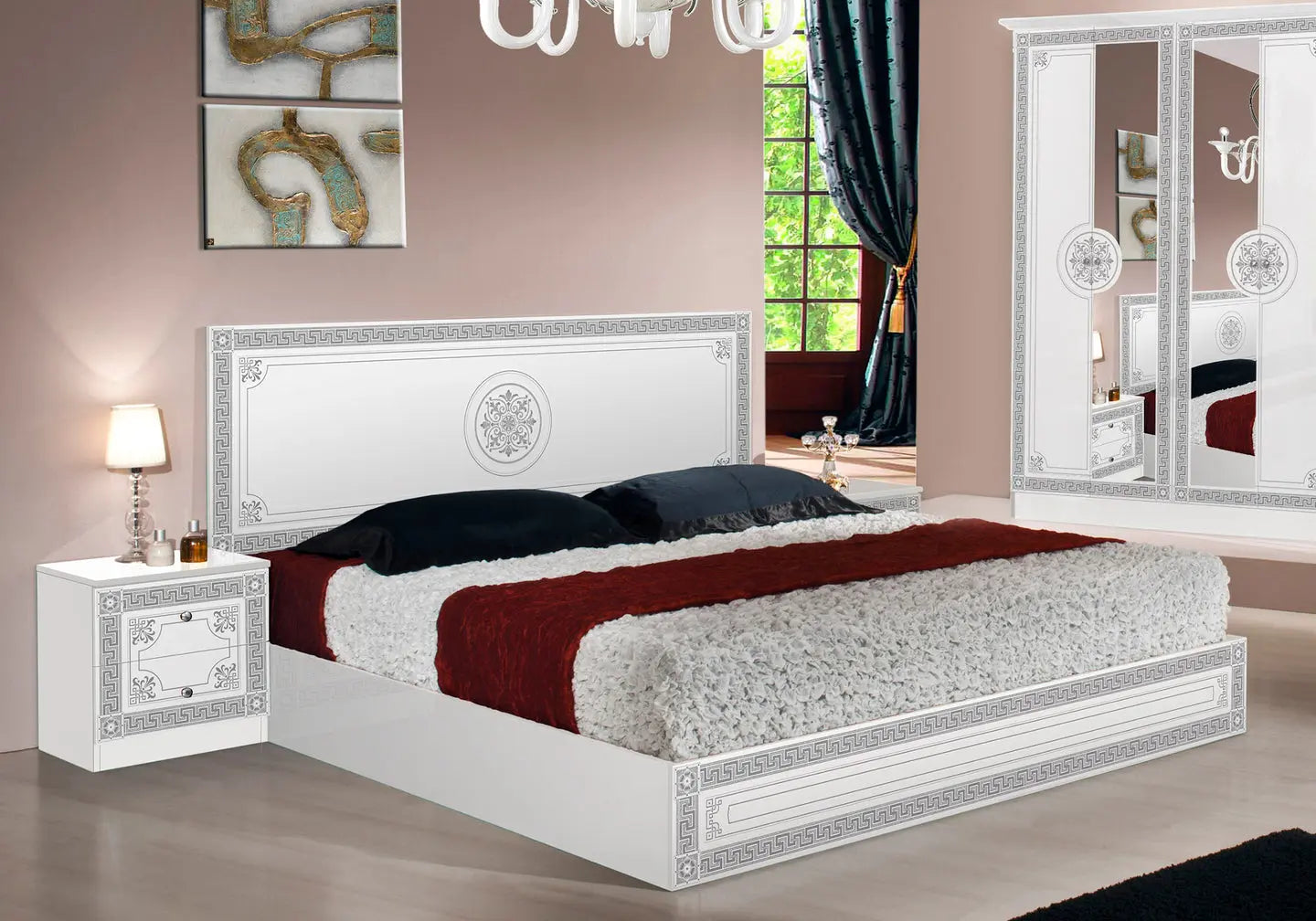 Chambre versace pas cher blanc LUNA Italian TL