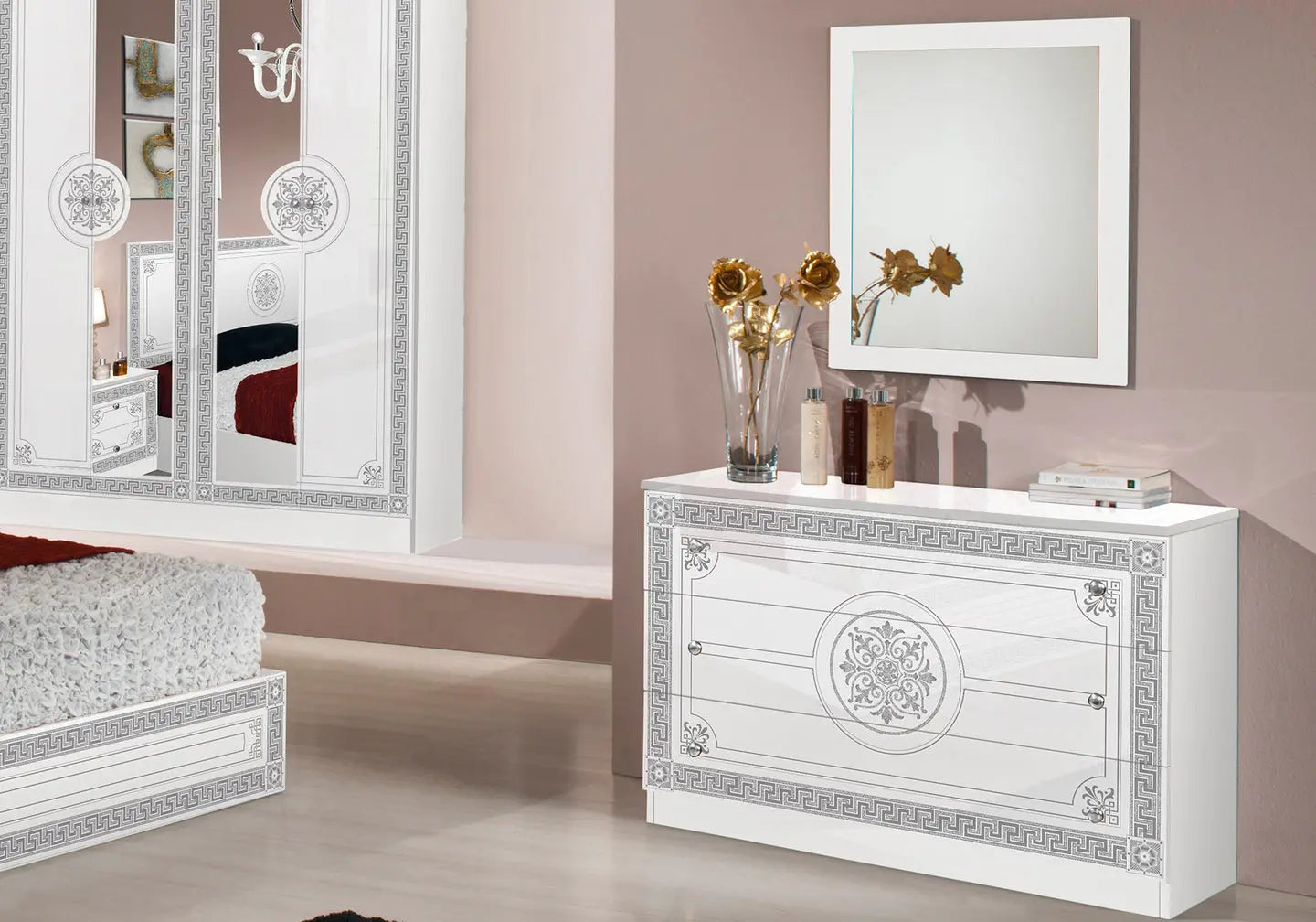 Chambre versace pas cher blanc LUNA Italian TL