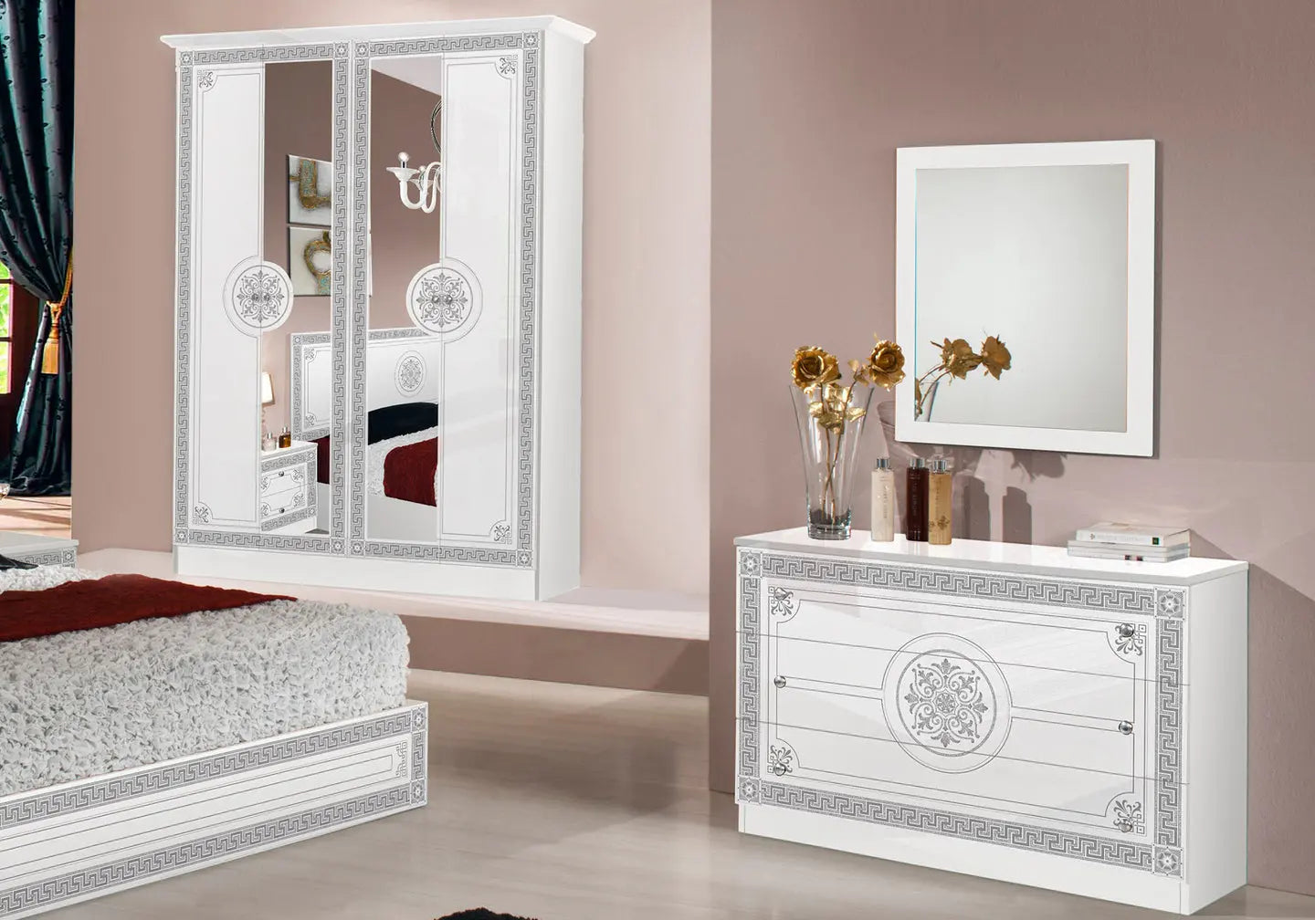 Chambre versace pas cher blanc LUNA Italian TL