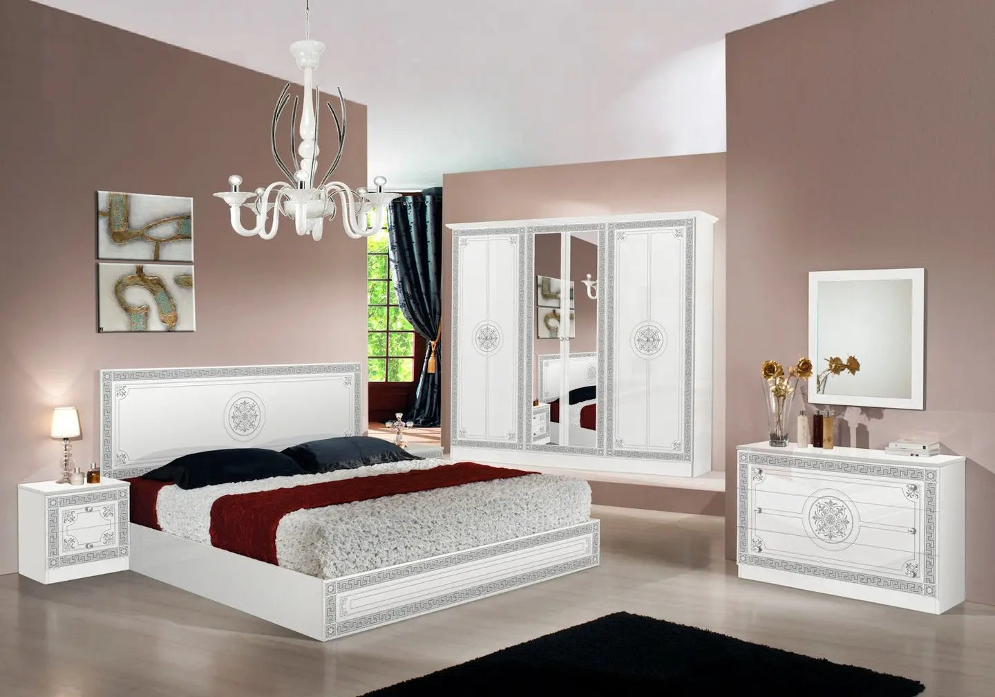 Chambre versace pas cher blanc LUNA Italian TL