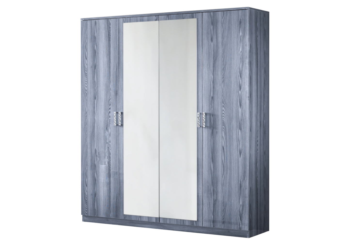 Chambre complète bois gris laqué design - ORION