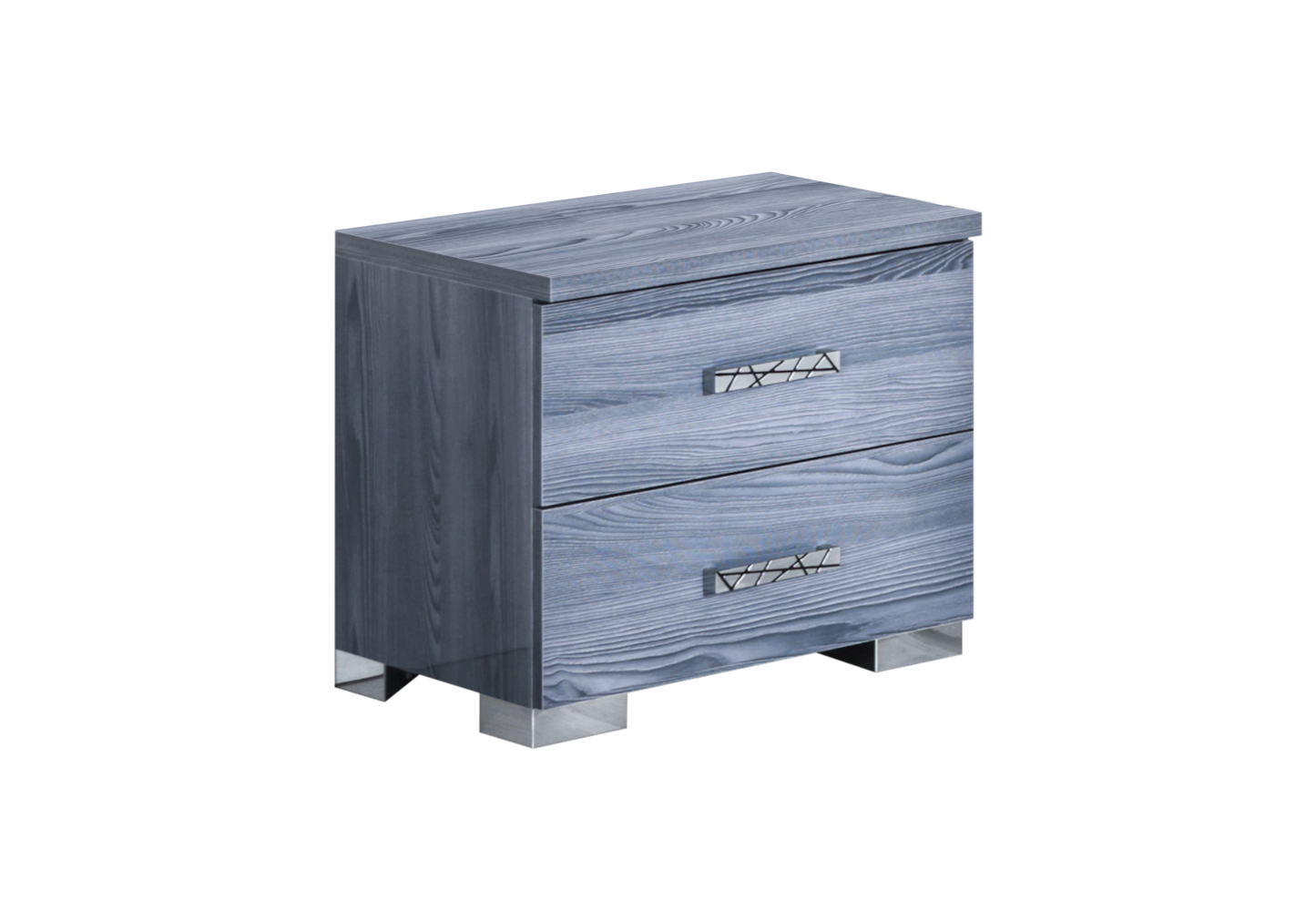 Chambre complète bois gris laqué design - ORION