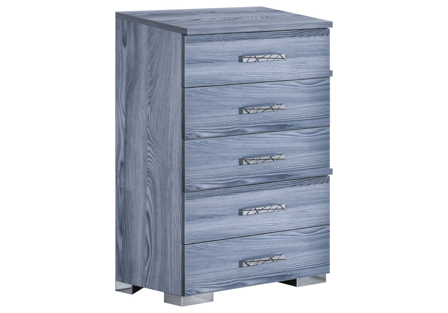 Chambre complète bois gris laqué design - ORION