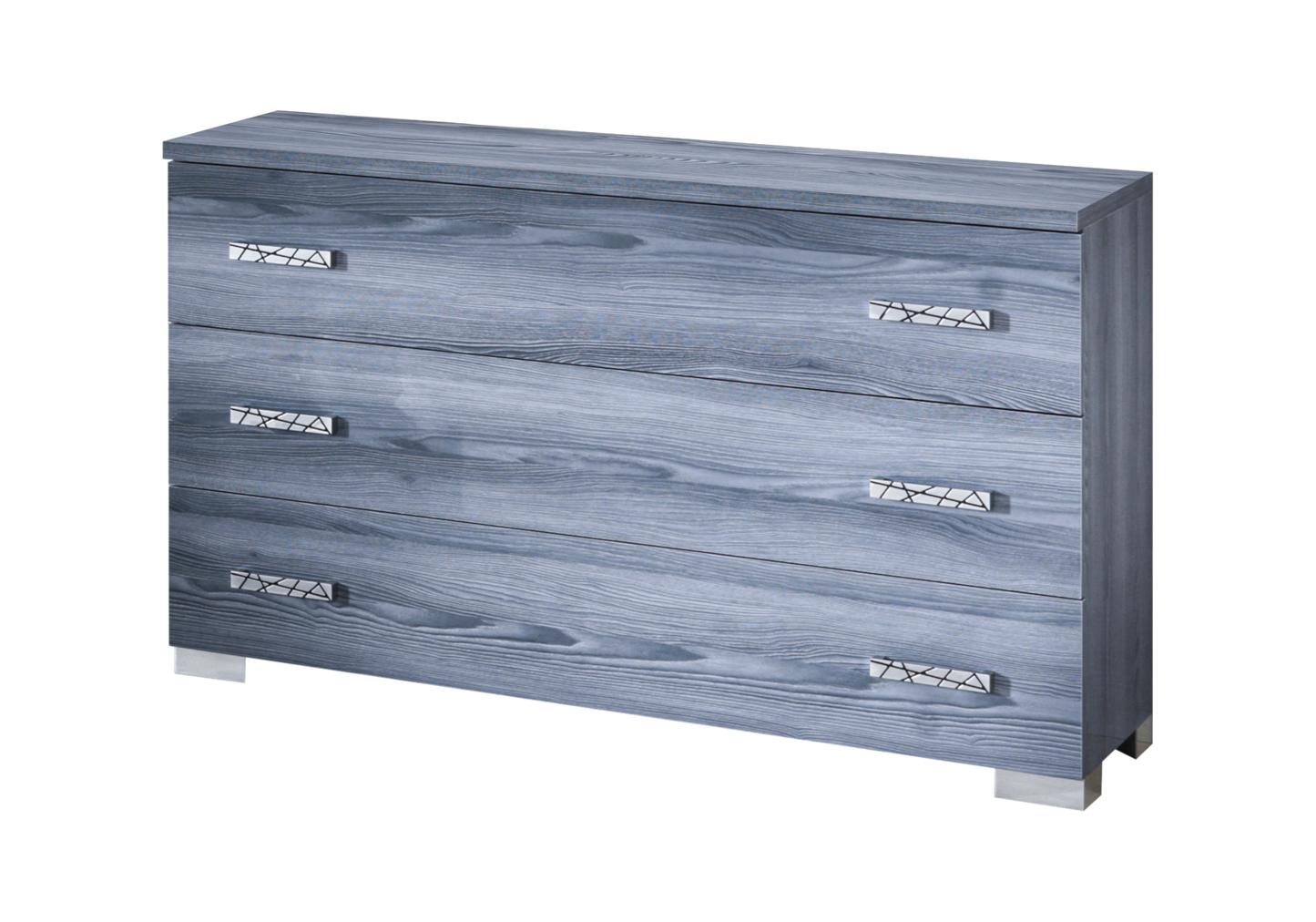 Chambre complète bois gris laqué design - ORION