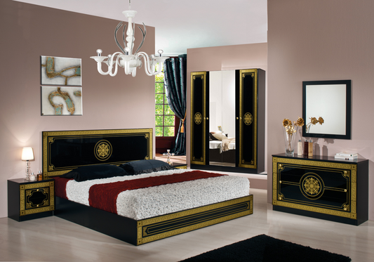Chambre complète italienne noir et or - Luna