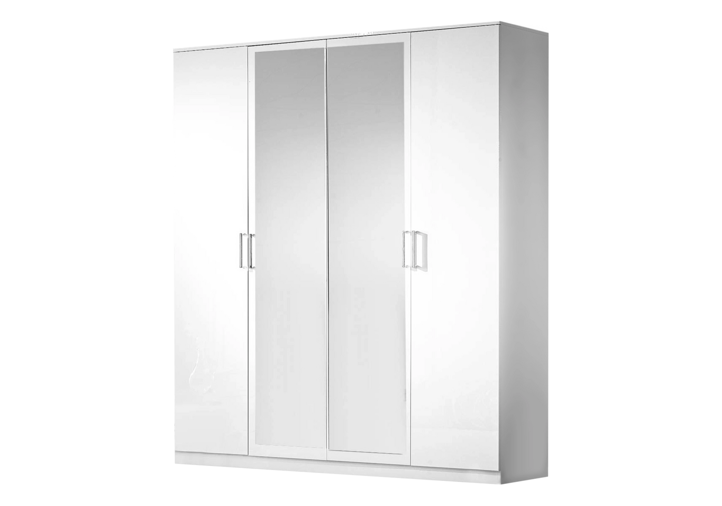 Chambre complète blanche laquée capitonnée LED - LUCIA