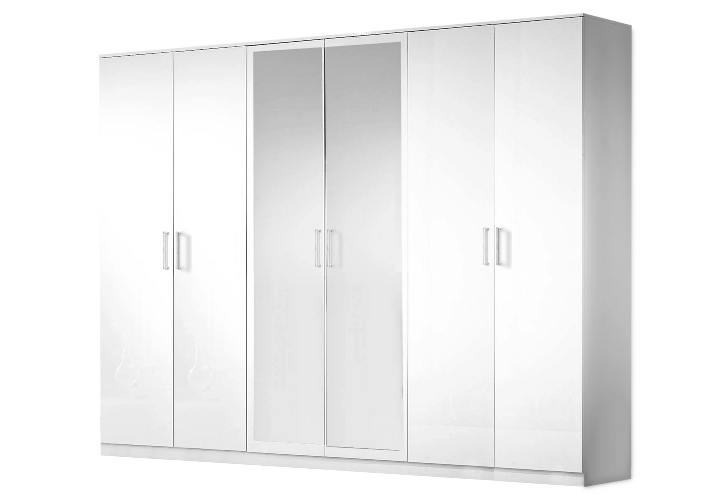 Chambre complète blanche laquée capitonnée LED - LUCIA