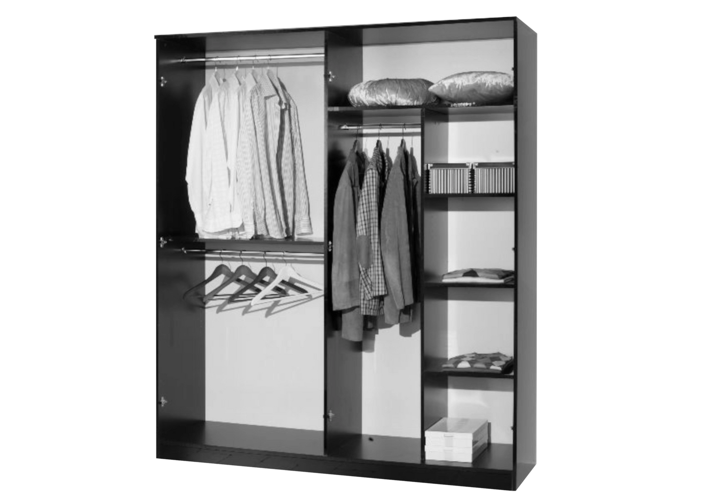 Chambre complète blanche laquée capitonnée LED - LUCIA