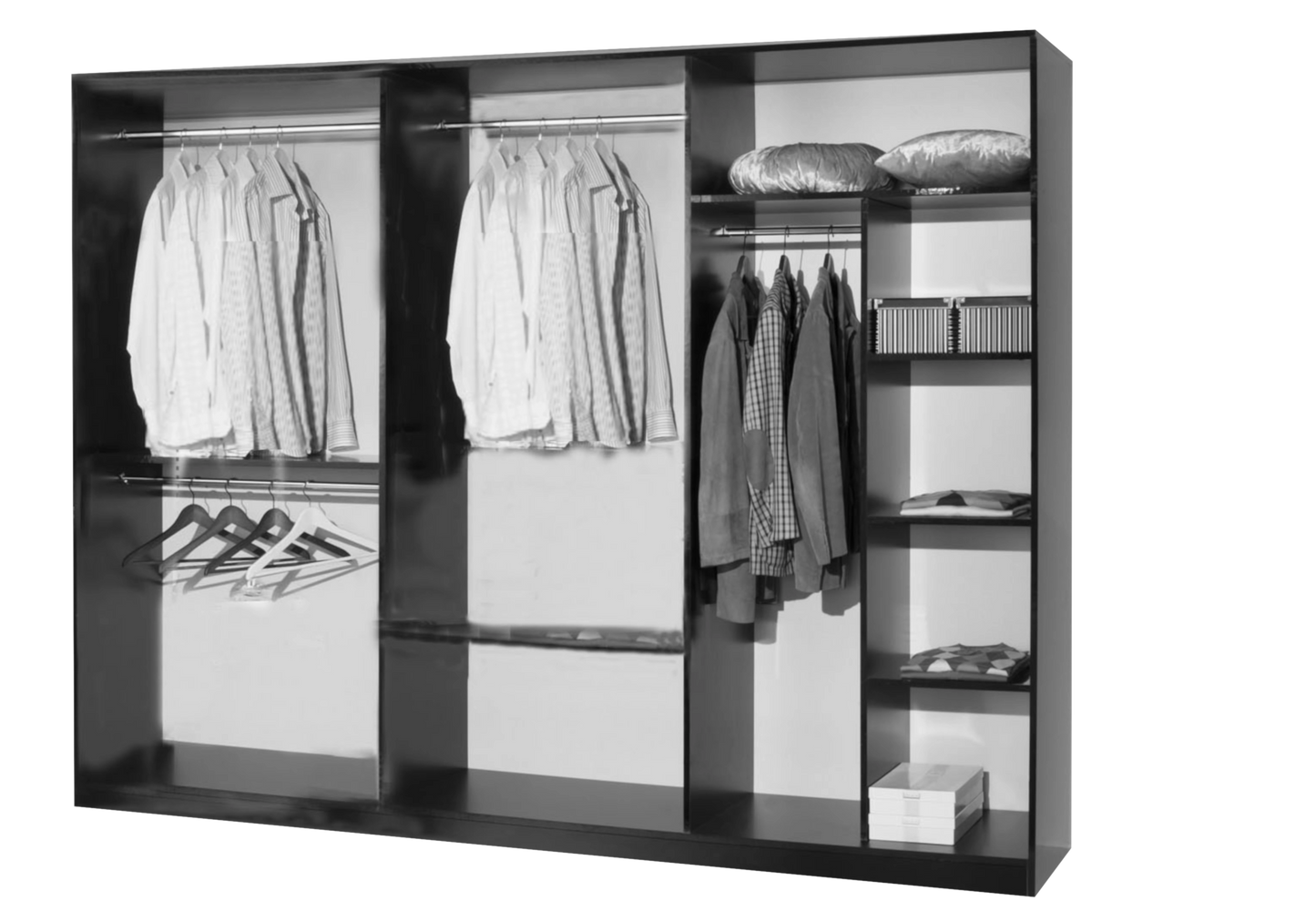 Chambre complète blanche laquée capitonnée LED - LUCIA