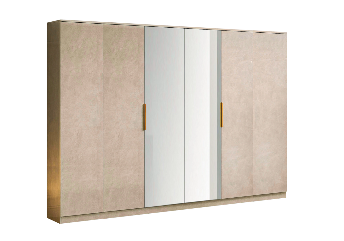 Chambre complète capitonnée marbre beige – LUNA