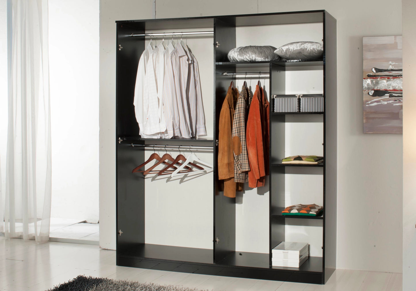 Chambre complète laquée noire et dorée - NOX