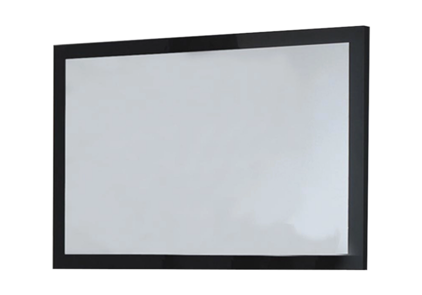 Chambre complète noire laquée capitonnée LED - LUCIA