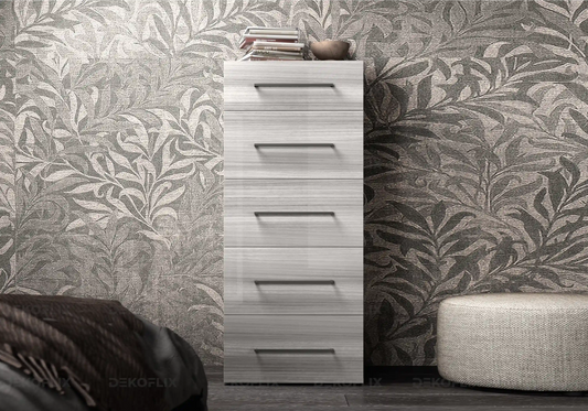 Chiffonnier Gris Argent – Rangement Vertical Chic Collection Mia