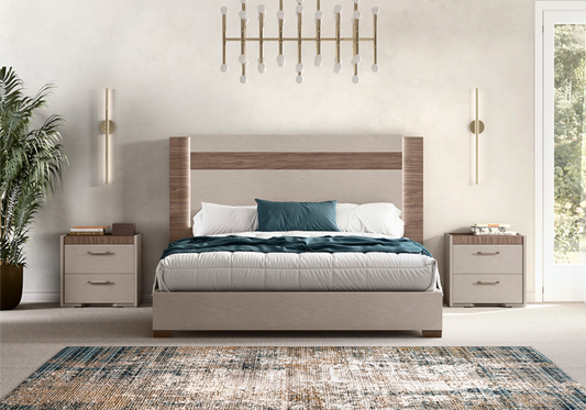 Lit Design avec Éclairage LED – Cadre de Lit Nora