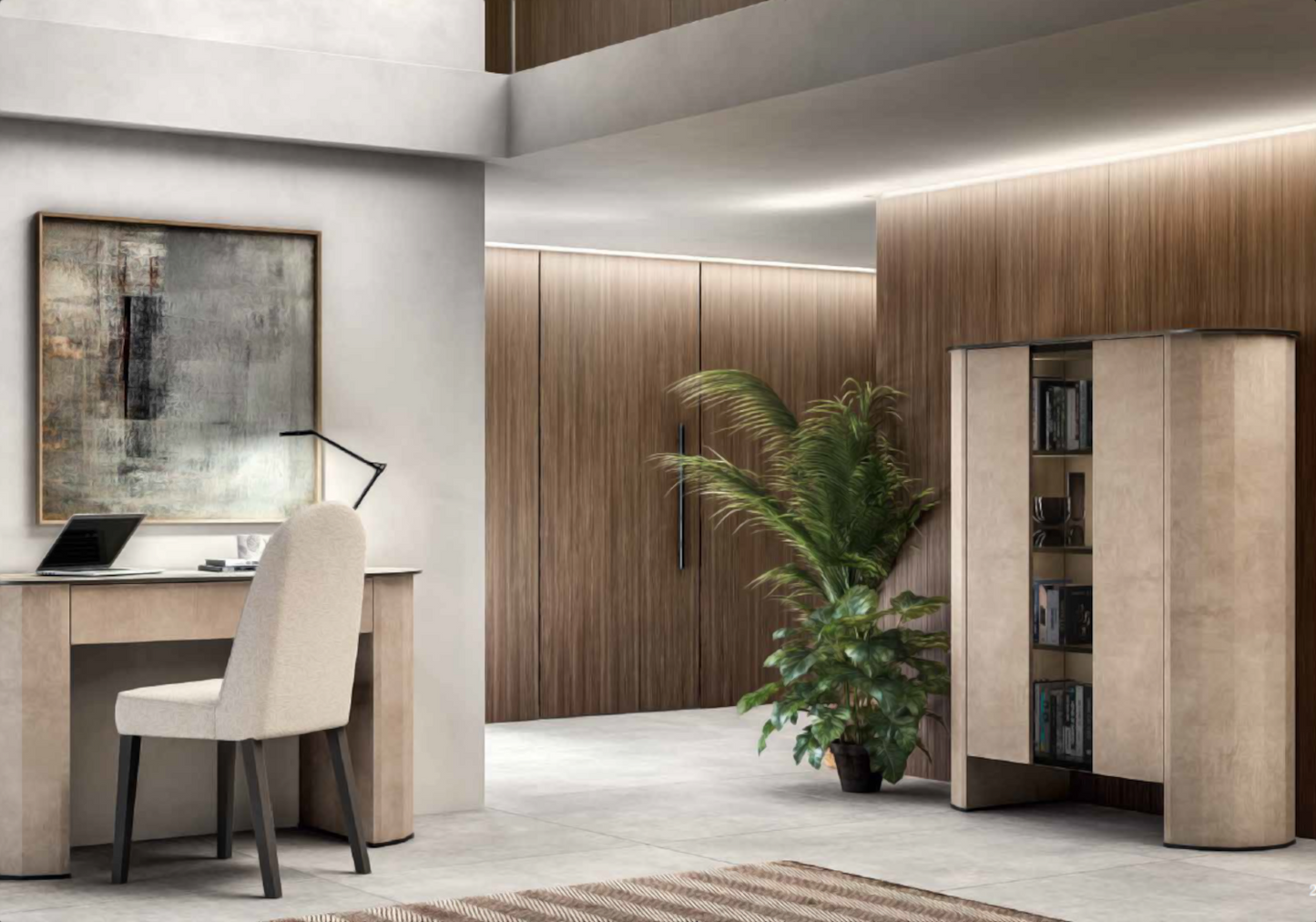 Vitrine design italien effet pierre – Dune