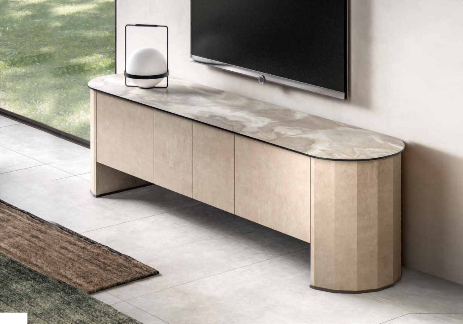 Meuble TV Design Italien Effet Pierre Salon Salle Manger Dune Meuble TV Design Italien Effet Pierre Salon Salle Manger Dune