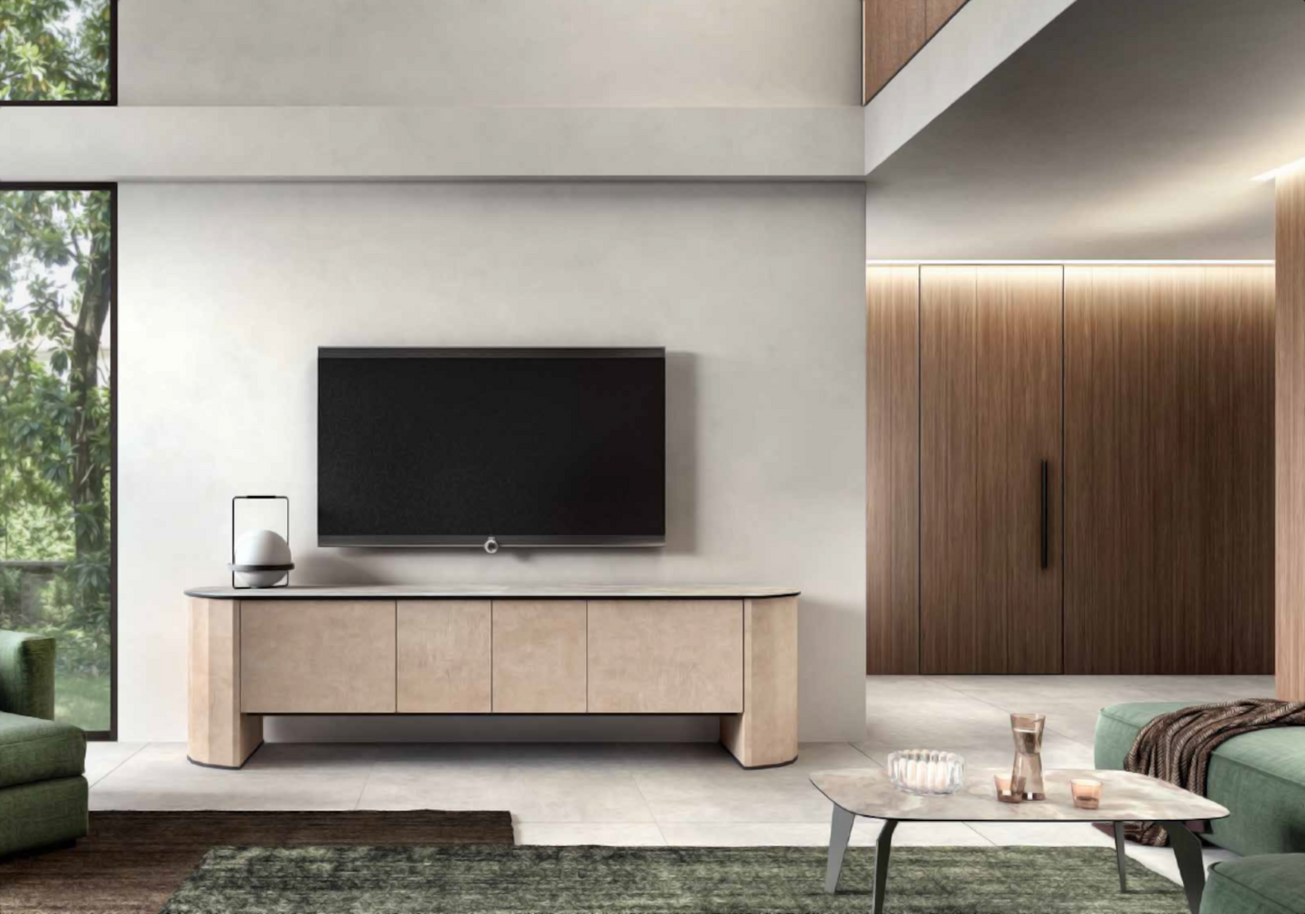 Meuble TV design italien effet pierre – Dune