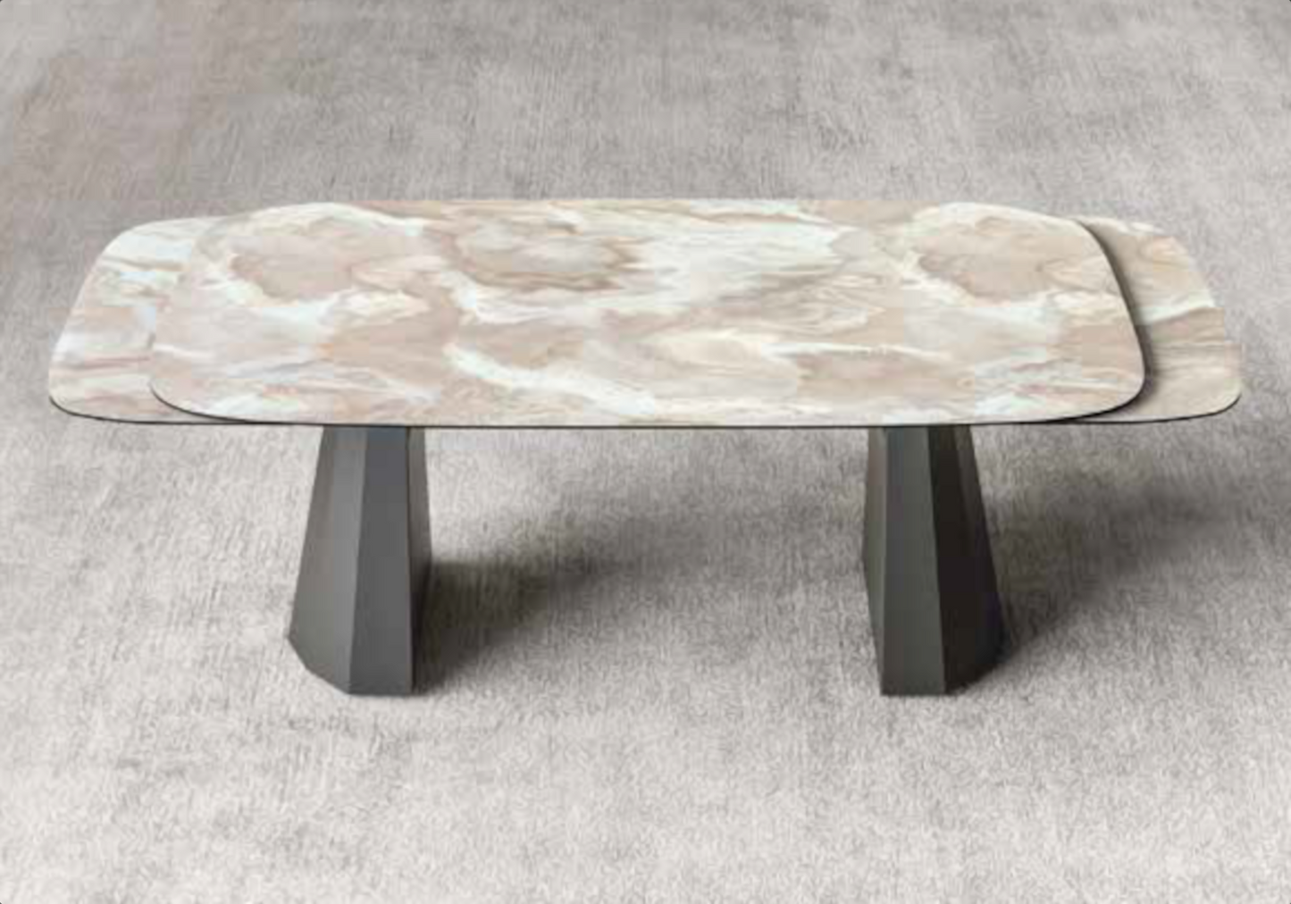 Table à manger extensible marbre design – Dune