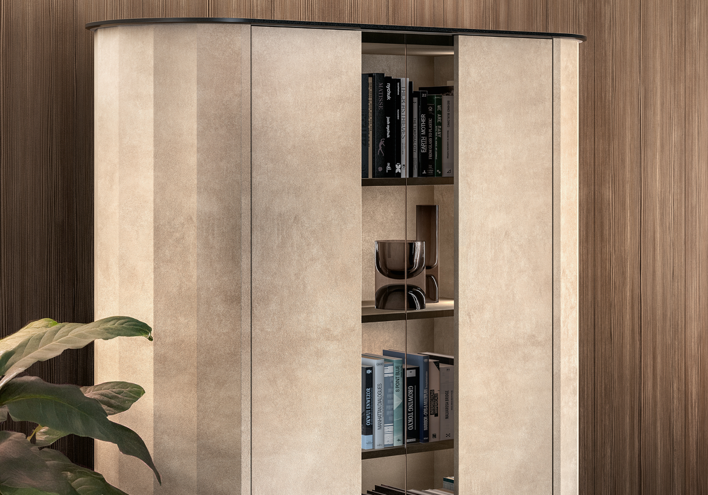 Vitrine design italien effet pierre – Dune