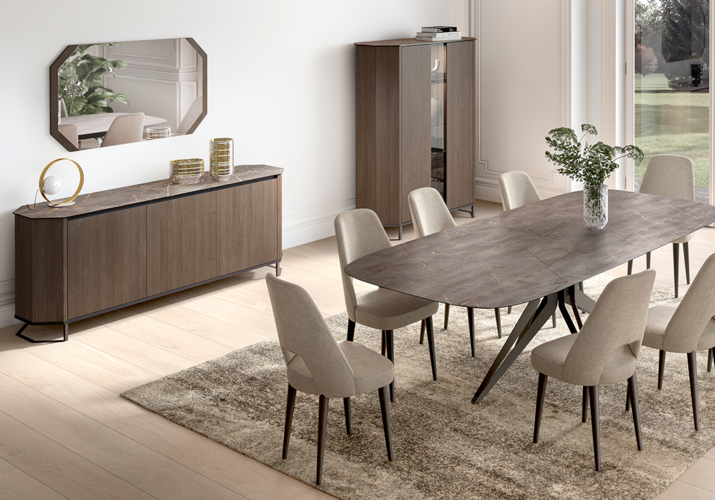 Miroir mural octogonal design - Hexagon