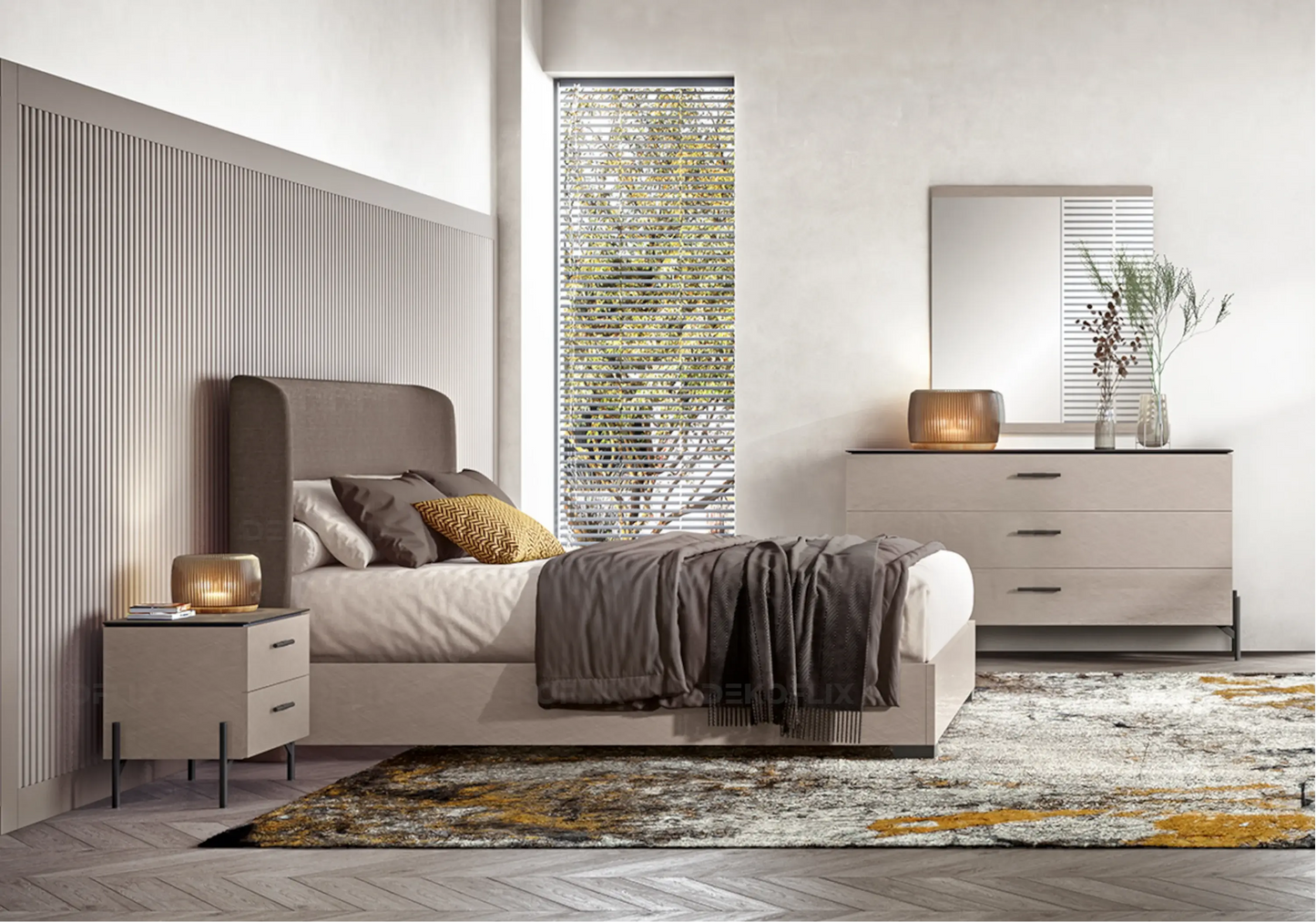 Commode Chambre Moderne – Silvia Style Italien Raffiné Status