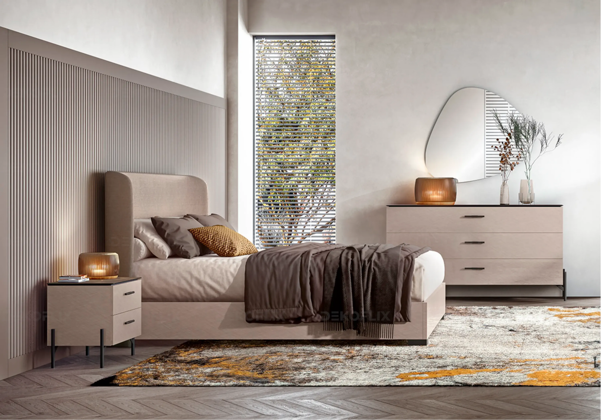 Commode Chambre Moderne – Silvia Style Italien Raffiné Status