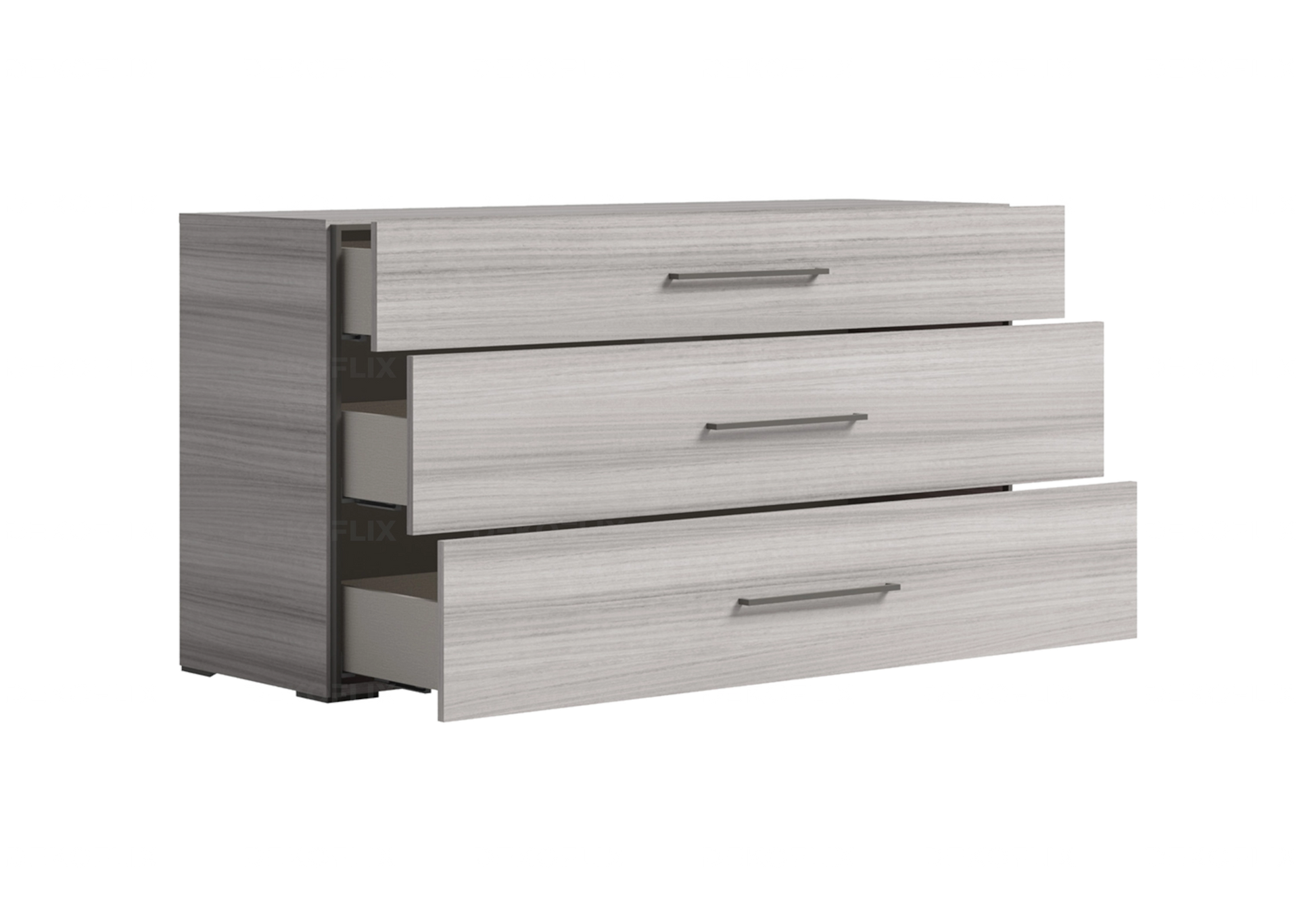 Commode Gris Argent – Élégance Fonctionnelle Collection Mia - DEKOFLIX