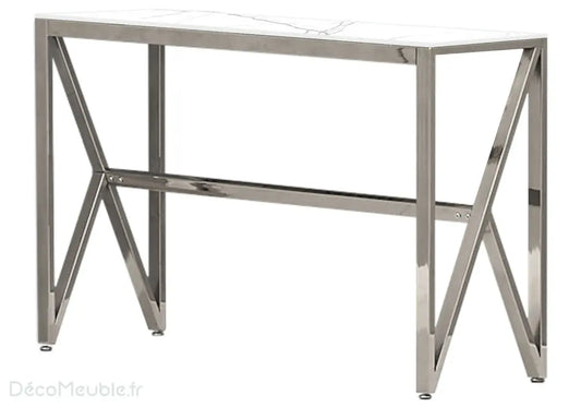 Console argent marbre blanc JESSY New Design