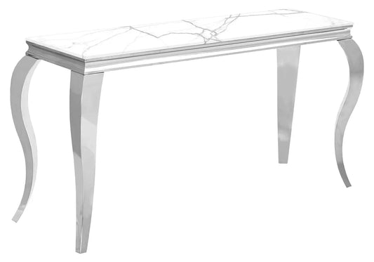 Console argentée marbre blanc NEO New Design